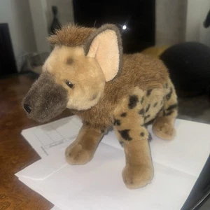 Wildlife Tree 14 inch Standing Stuffed Hyena Plush - Lifelike Animal Kingdom - Picture 1 of 7