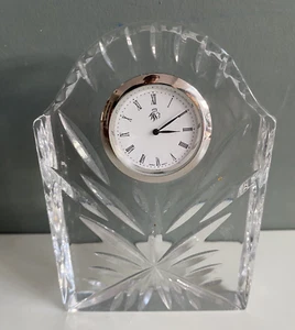 Reloj de sobremesa Royal Doulton en cristal de plomo - Movimiento Japón 12 cm - Funciona - Imagen 1 de 12