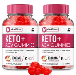 (2 Pack) Vital Bites Keto ACV Gummies Supplement - VitalBites Weight Management - Picture 1 of 7