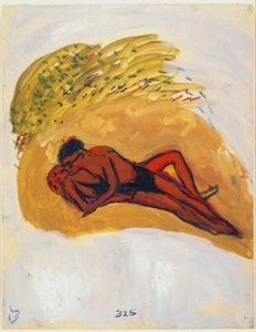 Lovers on the Beach : Charlotte Salomon : Archival Quality Art Print - Picture 1 of 2