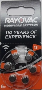30 x Hörgeräte Batterien 13 Rayovac ZincAir Orange 13HP Neu  - Bild 1 von 1