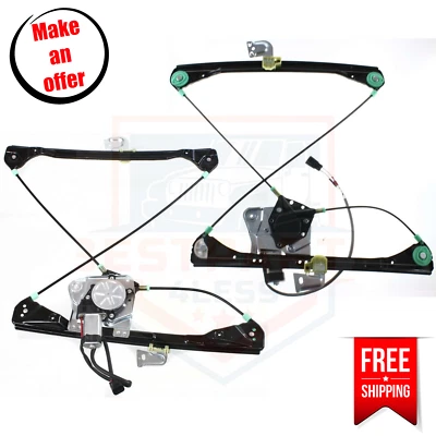 Front Window Regulator Set of 2 Right Left for 1999-2005 Pontiac Grand Am GT, SE Foto 1 de 4
