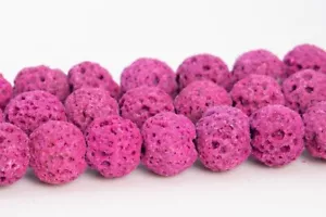 Cuentas sueltas redondas de piedras preciosas rojas rosa de 6 mm - Imagen 1 de 4