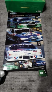 ✅️VTG Nascar Poster The Fastest Oval In Road Racing FORD Mustang Cobra Tom Gloy - Picture 1 of 2