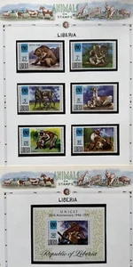 LIBERIA 1971 Animals Monkey Zebra Fox Bear Lama MNH 6v + S/S Scott 571/576, C189 - Picture 1 of 5