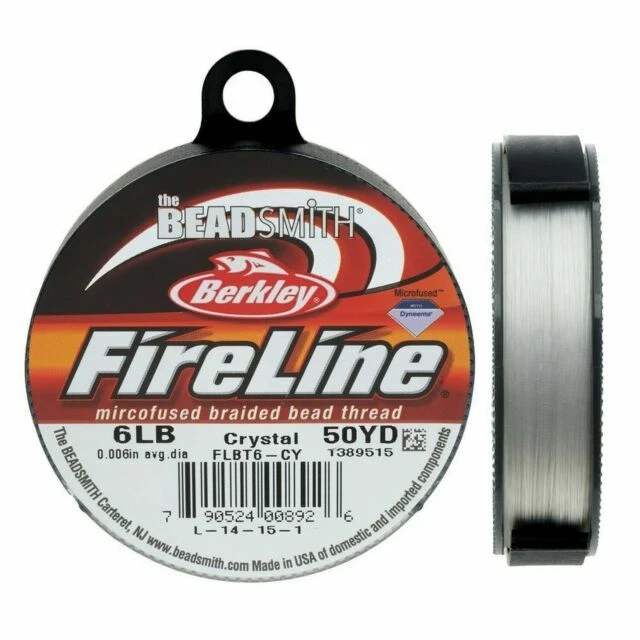 The Beadsmith XCR-1278 Fireline 50yd Braided Beading Thread - Clear