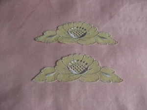 2 Inlays oder Applikationen aus Seidenkrepp für Dessous 11 x 4 cm - Bild 1 von 3