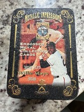 WILLIE MAYS Metallic Impressions Cooperstown 5-Metal Card Set in Tin- 1995
