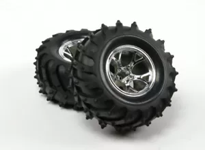 HobbyKing 1/10 Crawler Monster Truck 125mm 1.9 Wheel & Tire Silver Chrome Rim 2 - Picture 1 of 1