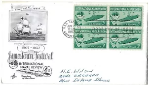 4 '57 FDCs Int. Naval Review, 100 yrs Steel, Oklahoma Sthd, Nat. Edu Association - Picture 1 of 5