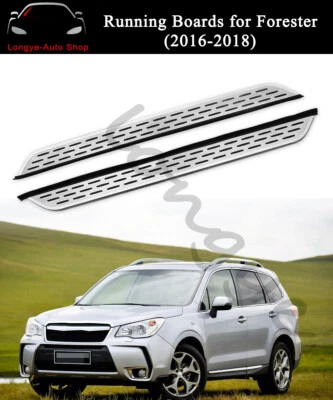 跑步板适用于斯巴鲁 Forester 2016 - 2018 侧踏板 Nerf 杆保护 — 第 1/4 张图片