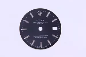 ROLEX DATE DONNA QUADRANTE NERO BASTONI ARGENTO 6917, 6916, 69174, 79174 - Foto 1 di 2