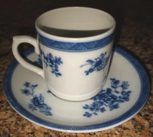 Vista Alegre Espressotasse und Untertasse #7 blau und weiß - Bild 1 von 8