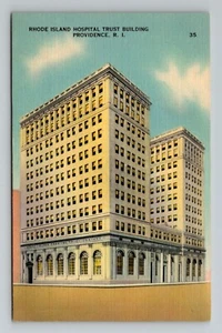 Postal de lino sin publicar Rhode Island Hospital Trust Building Providence RI - Imagen 1 de 2