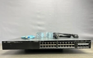 Cisco WS-C3650-24PD-L 24 Port PoE+ 3650 2X10G Gigabit Switch - Same Day Shipping - Picture 1 of 3