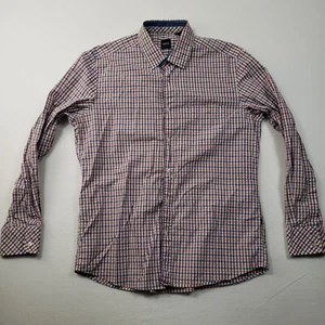 Hugo Boss Shirt Plaid Long Sleeve Button Down regular Fit Men's L cotton - Picture 1 of 10