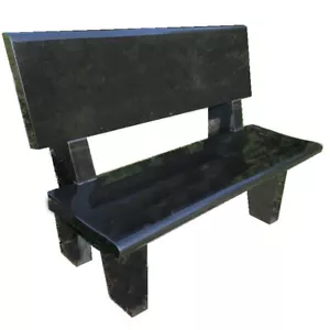 Headstone cemetery bench - park style - small - granite - engraving available - Picture 1 of 24
