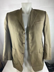 Men's Corneliani Extra Fine Virgin Wool Sport Coat Blazer Jacket Size 54L Tan - Picture 1 of 7