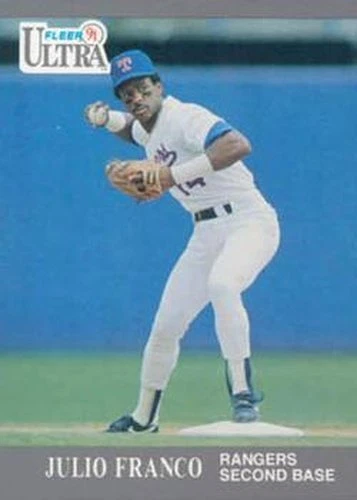 #348 Julio Franco - Texas Rangers - 1991 Ultra Baseball - Image 1 of 1