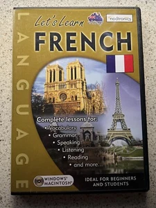 LET’S LEARN FRENCH CD AND FRENCH PHRASE BOOK & DICTIONARY - Picture 1 of 8