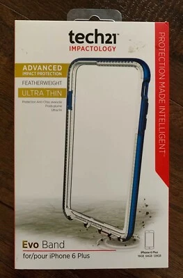 Tech 21 BLUE Evo Flex Band iPhone 6 Plus Advanced Impact Protection Impactology - Image 1 of 2