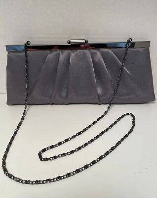 Bolso sin asas vintage Gunne Sax de Jessica McClintok gris noche cadena para el hombro Foto 1 de 4