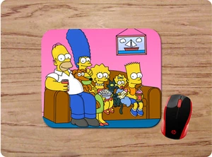 THE SIMPSONS SOFA SCENE CUSTOM NON-SLIP NEOPRENE MOUSEPAD HOME SCHOOL OFFICE - Picture 1 of 1