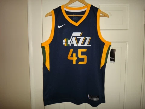 Youth Nike Donovan Mitchell NBA Utah Jazz Icon Edition Swingman Jersey L (14/16) Cover