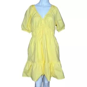 Mini abito giallo soleggiato Vineyard Vines manica a sbuffo taglia M nuovo con etichetta - Foto 1 di 14