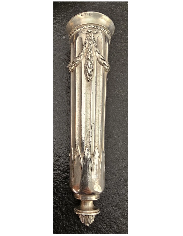 CHRISTOFLE O-GALLIA VASE SOLIFLORE DE CALECHE EN METAL ARGENTE - Photo 1/3