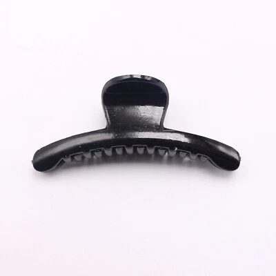 6 pcs Black Plastic Curved Hair Jaw Claw Clip Clamp Folding Clips 75mm(3") Women - Image 1 of 4