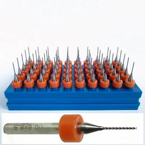 Punte per trapano .6mm .024" #73 in metallo duro massiccio CINQUANTA pezzi gambi 1/8" - Foto 1 di 3