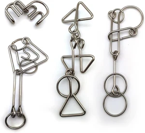 Zooshine 4 Sets Advanced Metal Brain Puzzles Teasers for Kids Adults Higher Leve - Picture 1 of 12
