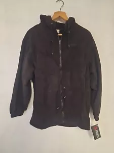 Vintage NEW L.L.Bean Hooded Jacket XL 90s Polartec Fleece Green Womens - Picture 1 of 8