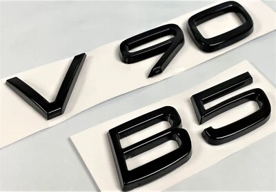 NEGRO V90 + B5 AJUSTE VOLVO V90 MALETERO TRASERO PLACA EMBLEMA PLACA LETRAS NÚMERO Foto 1 de 2