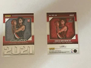 Greg Brown III RC - 2021 Panini Instant Year One NBA - 1/387 Por Trailblazers SP - Bild 1 von 3