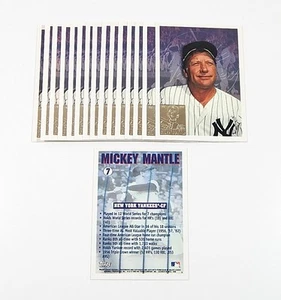 Lote de (16) Topps Mickey Mantle 1996 conmemorativo #7 producción de último día - Imagen 1 de 2