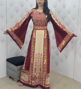 Elegantes handgefertigtes arabisches Abaya Maxikleid | bestickt Jordan Thobe Luxuskleid - Bild 1 von 4