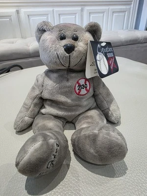 New York Yankees Lou Gehrig 4, Collectors Series Gray Plush Teddy Bear, Small  - Image 1 of 4