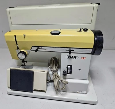 Sewing Machine PFAFF 297, Gebraucht, Ungeprüft, Hat Kratzer Und Marken - Bild 1 von 4
