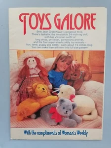 TOYS GALORE Pattern Booklet, Soft Toy Designs - Jean Greenhowe - Picture 1 of 2