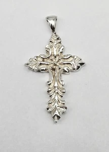 VTG Sterling Silver Native 'SF' Navajo Fleuree Cross Pendant Handmade - 12.0g - Picture 1 of 3
