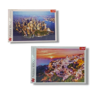 Puzzle 1000 Sonnenuntergang über Santorin Oder New York - Bild 1 von 3