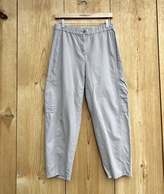 Eileen Fisher Tan Organic Cotton Hemp Lantern Pants Sz PS - Image 1 of 4