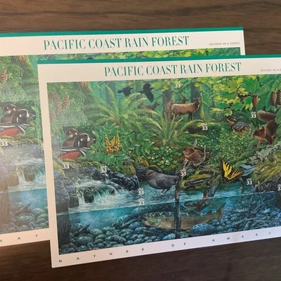 Pacific Coast Rain Forest 2 Sheets Stamps(25)  - Image 1 of 4