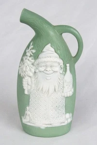 Schafer Vater Germany Porzellan grün Biskuit Weihnachtsmann Weihnachtskolben - Bild 1 von 7