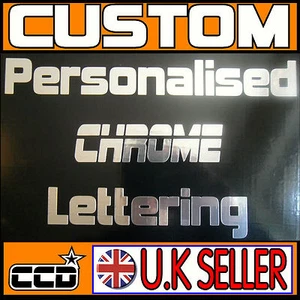 2x Personalised Chrome Lettering Stickers / Decals - Vinyl film for ps3 xbox 360 - Picture 1 of 4