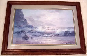 BOB SANDERS ONDAS LUMINOSAS REPRODUCCIÓN LITOGRÁFICA ENMARCADA FIRMADA BONITA 20x30 - Imagen 1 de 3