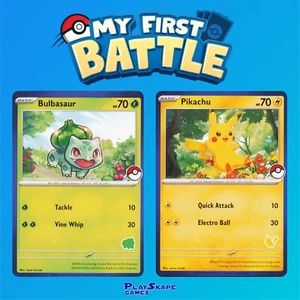 *WÄHLEN SIE IHRE KARTE!* Pokemon TCG My First Battle Einzelkarten Deck Pikachu 2023 - Bild 1 von 50