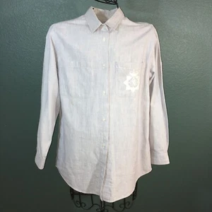 Saks Fifth Avenue NY Men's Long Sleeve Button Up, Blue/White Stripes, Size 8 - Picture 1 of 12